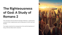 The Righteousness of God: A Study of Romans 2