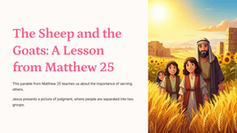 Matthew 25:31-46 - The Sheep and the Goats: A Lesson from Matthew 25