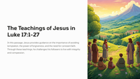 The Teachings of Jesus in Luke 17:1-27