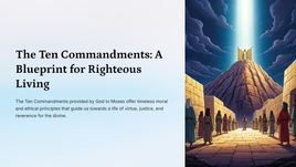 Exodus 20 - The Ten Commandments: A Blueprint for Righteous Living