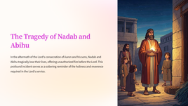 Leviticus 10 - The Tragedy of Nadab and Abihu