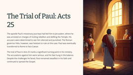 The Trial of Paul: Acts 25