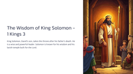 The Wisdom of King Solomon - 1 Kings 3