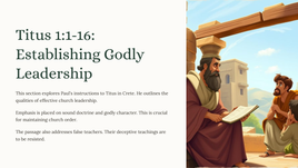 Titus 1:1-16: Establishing Godly Leadership