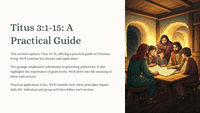 Titus 3:1-15: A Practical Guide