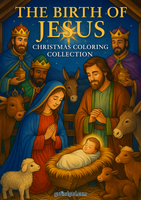 The Birth of Jesus - GFG Christmas Coloring Collection SD