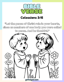 Gratitude Affirmations from God Coloring - Colossians 3 15