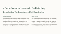 2 Corinthians 13: Lessons in Godly Living