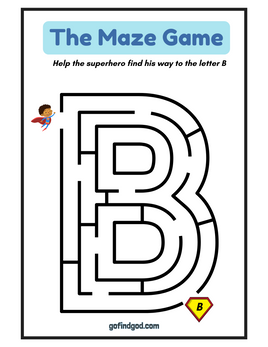 🦸♂️ Superhero Alphabet Maze Adventure – A-Z & Shapes Maze Worksheets!