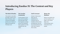 The Exodus 31: God's Design and Provision