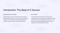 2 Samuel: From King David to Kingship