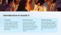 The Prophecy of Isaiah: Chapter 3