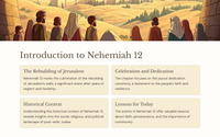 The Rebuilding of Jerusalem's Walls: A Study of Nehemiah 12