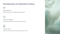 The Reign of King Solomon (1 Kings 4)