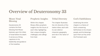 Deuteronomy 33 - Moses' Final Blessing