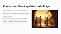 The Lord's Prayer: A Lesson from Luke 11:1-13