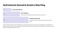 1 Samuel 16 -The Lord Rejects Saul and Anoints David