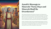 Jonah 3 - God's Mercy and Nineveh's Repentance