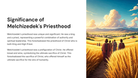 The Priesthood of Melchizedek (Hebrews 7)