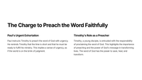 2 Timothy 4: A Call to Preach the Word