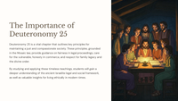 Deuteronomy 25 - Principles for a Just Society