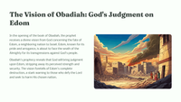 Obadiah 1: A Study of God's Judgment and Restoration