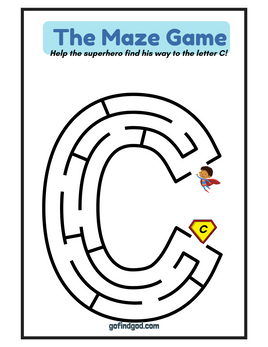 🦸♂️ Superhero Alphabet Maze Adventure – A-Z & Shapes Maze Worksheets!