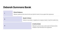 Judges 4: Deborah and Barak