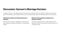 Samson's Riddle and Marriage - Judges 14