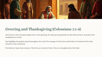 Colossians 1: A Disciple's Journey