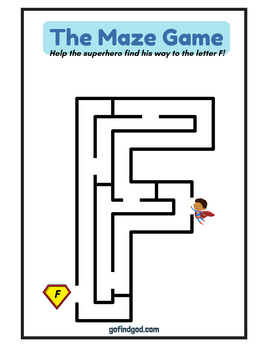 🦸♂️ Superhero Alphabet Maze Adventure – A-Z & Shapes Maze Worksheets!