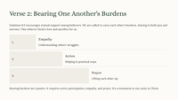 Galatians 6: Bearing One Another's Burdens