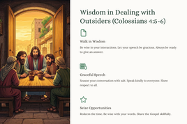 Colossians 4: Living as Christ's Followers
