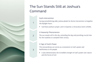 The Sun Stood Still: Lessons from Joshua 10