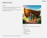 GFG Curriculum- Grade 3 -Term 1 – Week 3 - Noah and the Flood