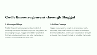 The Message of Haggai 1 -: Rebuild God's House