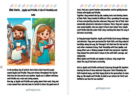 Bible Stories -  Aquila and Priscilla: A Tale of Friendship and Faith