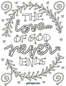 Bible Verse Coloring - 1 Corinthians 13 8
