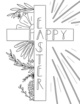 Bible Verse Coloring - Happy Easter