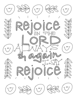 Bible Verse Coloring -  Philippians 4