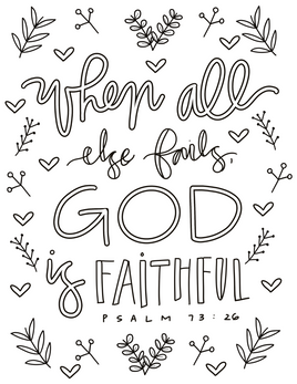Bible Verse Coloring - Psalm 73 26