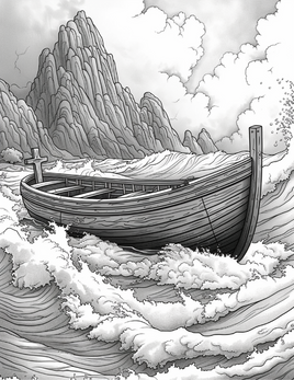 Boat_on_Stormy_Sea_Bible_Coloring