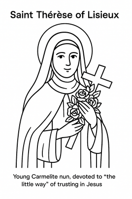 GFG Coloring - The Saints - Heroes of Faith - Saint Thérèse of Lisieux