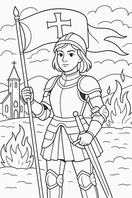 GFG Coloring - The Saints - Heroes of Faith - Saint Joan of Arc – Defender of Faith and Courage