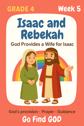 GFG Curriculum- Grade 4 -Term 1 –  Week 5 - Isaac and Rebekah – God Provides a Wife for Isaac
