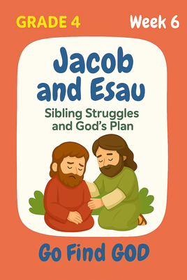 GFG Curriculum- Grade 4 -Term 1 –  Week 6 - Jacob and Esau – Sibling Struggles and God’s Plan