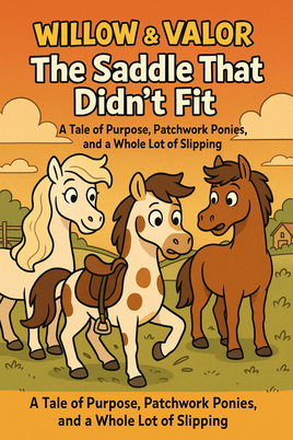 GFG Kids Books Stories & Coloring -  Willow and Valor - The Saddle That Didnt Fit