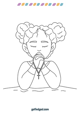 Coloring - Girl Praying
