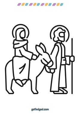 Coloring - Mary and Joseph
