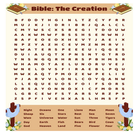 Creation Story Wordsearch